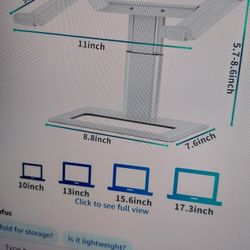 Sundance Adjustable Laptop Stand For Desk,  Computer Stand,  Ergonomic LaptopbRiser Holder