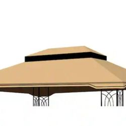 Canopy Replacement 10x12 Grill Gazebo Outdoor Sun Shelter Replacement Canopy Top, 10 x 12 Double Tiered BBQ Cover Roof for Outdoor Patio Gazebo
