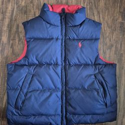 POLO RALPH LAUREN Reversible Down Puffer Vest Toddler Size 2T