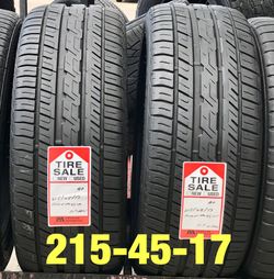 2 used tires 215/45/17 Roadhugger GT (A+)