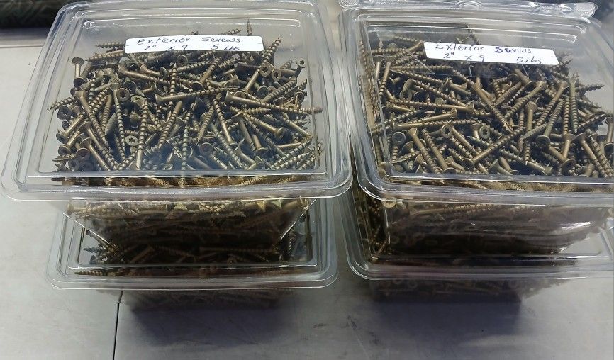 New 2" Exterior Screws, 5lbs Box to $20 each. Four Boxes Available.