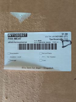 Amana Refrigerator shelf and draw with inserts, replacement filter unit