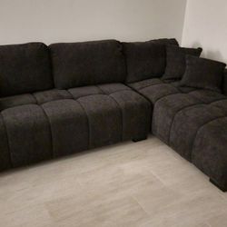 Black Sectional Sofa Modern New in box $998