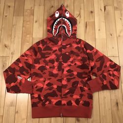 Red bape hoodie ,size : medium