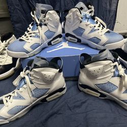 Dual Pair Of Jordan Retro 6 UNC Size 11