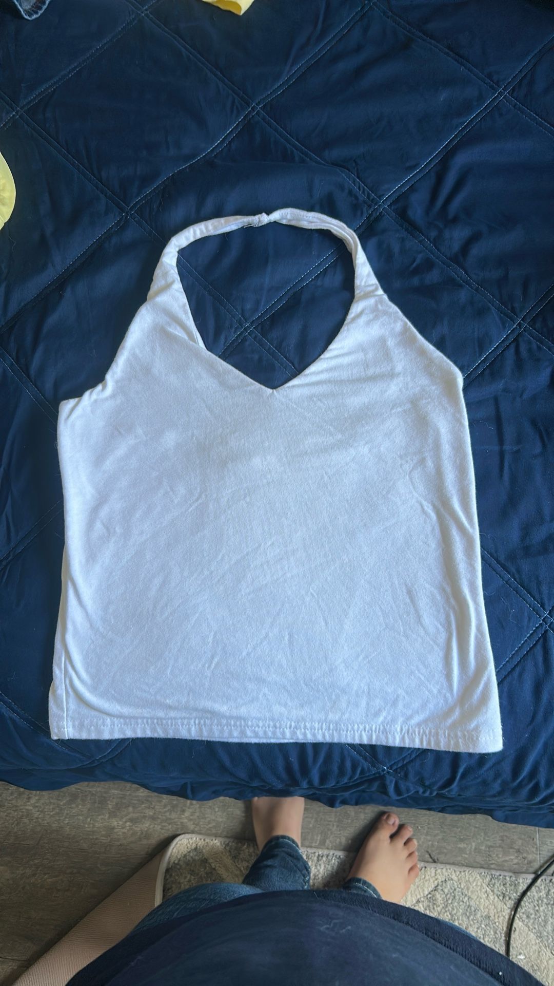 White Halter Top
