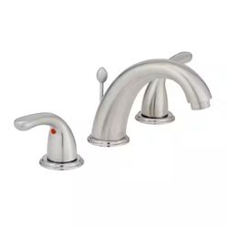 Glacier Bay Builders 8 in. Widespread 2-Handle Bathroom Faucet Brushed Nickel