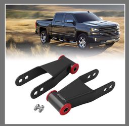 2" Rear Drop Lowering Shackle Suspension Kit Compatible with 1 Chevy & GMC C1500/C2-2019 Silverado Sierra 1500 Replaces # 410520