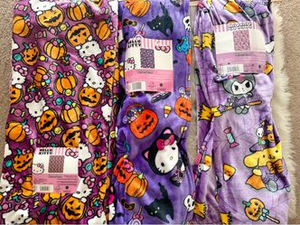 Hello Kitty Halloween Throw Blankets Set of 3