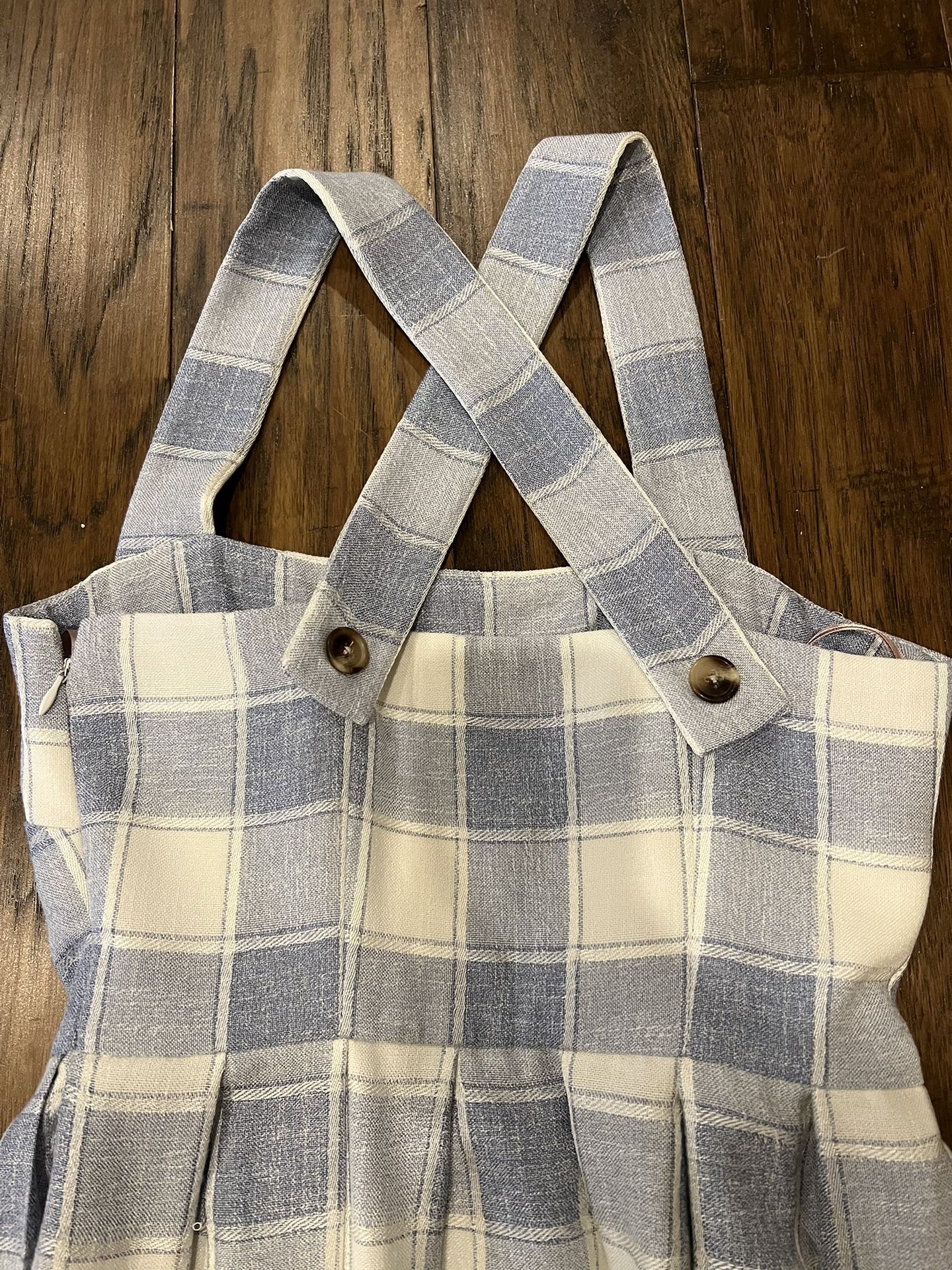 Pleated Gingham Dress From Anthropologie