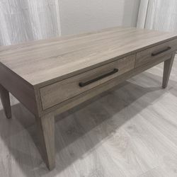 Neutral Tone Coffee Table w/drawers 