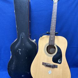 Epiphone PR-150 Acoustic Guitar Natural Finish W/Hard Case 11047892