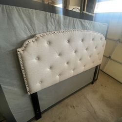 Queen bed frame/headboard/four drawers/mattress