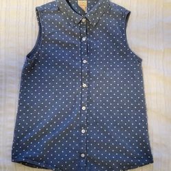 Girls Pretty Sleeveless, Stylish Shirt Size 10-12