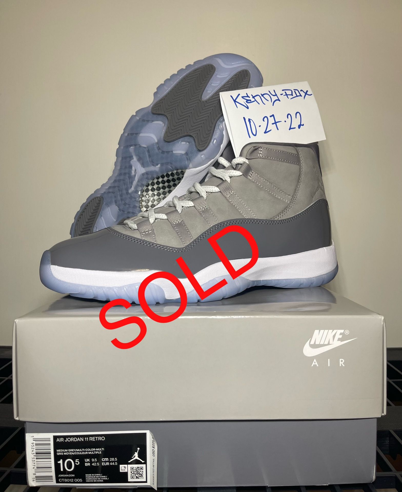 AIR JORDAN 11 Cool Grey 10.5