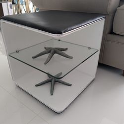 J & M Leather End Table