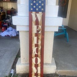Custom American Welcome Sign