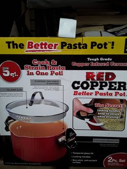 Brand new copper pasta strainer