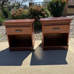 Matching Wood Nightstands  (Read Description)