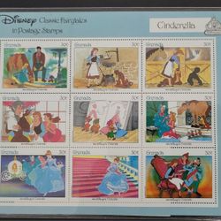 Disney 9 Block Stamps Mint Condition