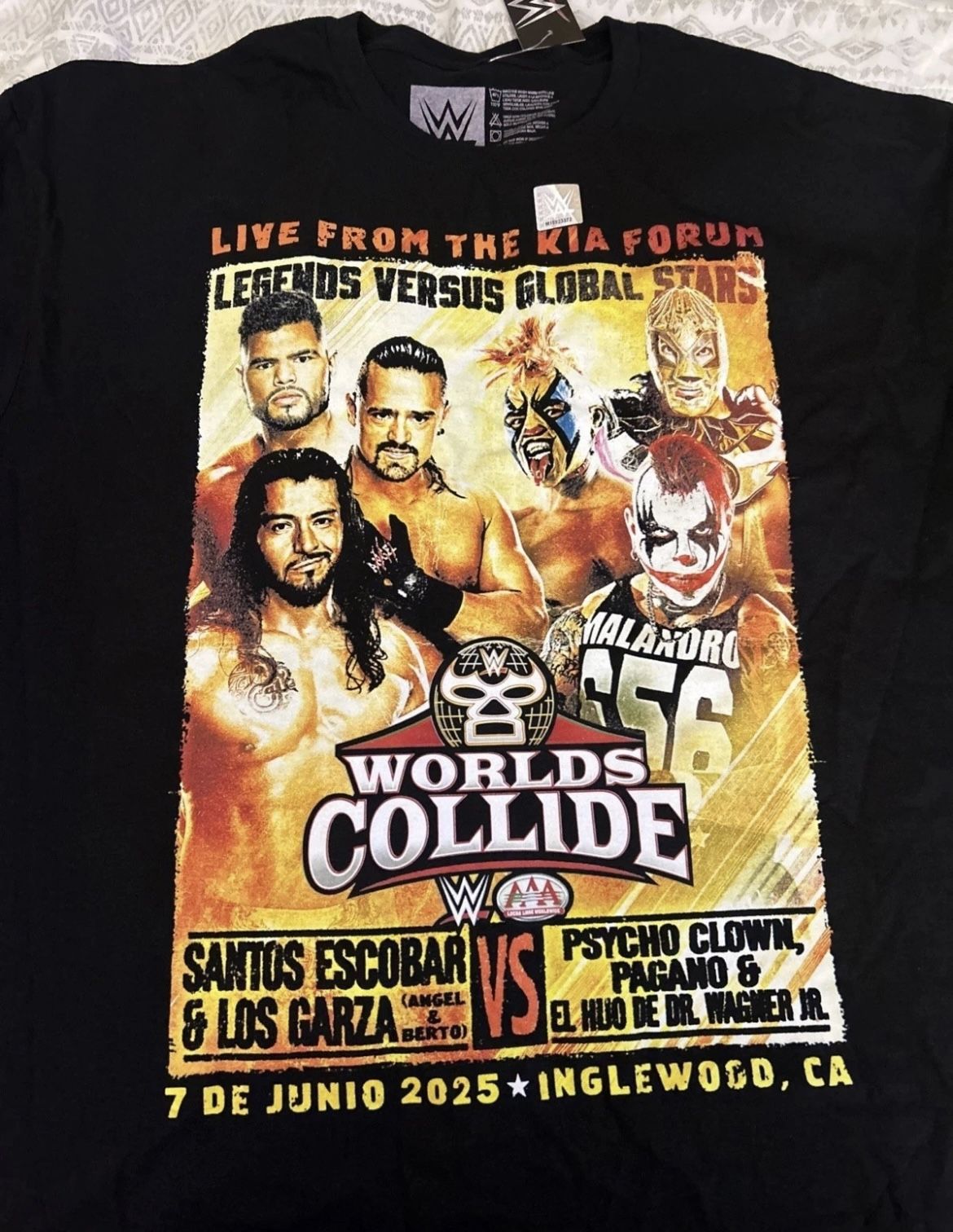 WWE Worlds Collide Vs Match T-Shirt Size XL