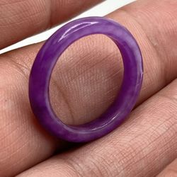 Jade Purple Band Ring Size 8.5