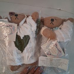 Pair Of NEW GRANDMA'S HEART bears Gift Child Kids