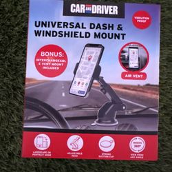 CAR AND DRIVER Universal Dash & Windshield Phone Mount w/ Bonus Vent Mount