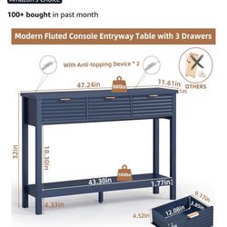 Blue Console Table
