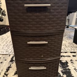 Dark Brown 3 Drawer Storage Container Sterlite
