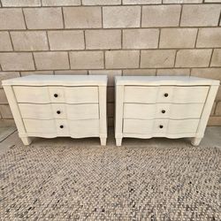 Curved front pair of nightstands. Firm on price