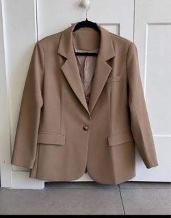 Taupe Tailored Blazer – Size M – Brand New, Never Worn