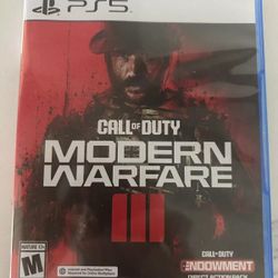 NEW CALL OF DUTY MODERN WARFARE III SONY PS5 DISC