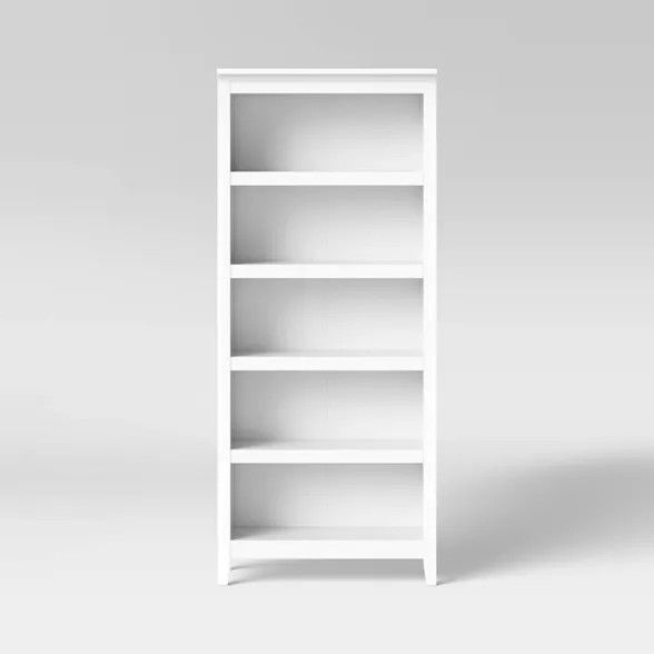 72" Carson 5 Shelf Bookcase White - Threshold
