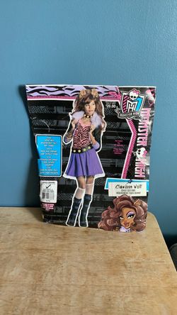 HALLOWEEN MONSTER HIGH CLAWDEEN WOLF KIDS SIZE LARGE 12-14 COSTUME