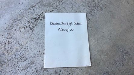 Broken Bow High School Class of '57 Document