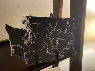 Wa State Topographical Map Art
