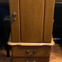 Large Wooden Jewelry Armoire 