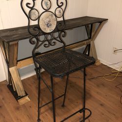 Antique Metal Folding Chair