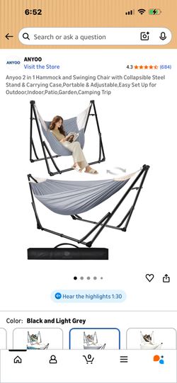 2 Anyoo Indoor/outdoor Hammocks