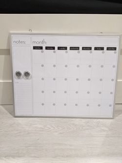Dry Erase Calendar