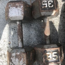 35lb Dumbbells Pair Set 35 Pounds 