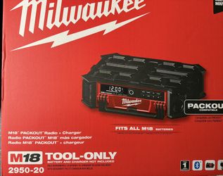 Milwaukee M18 Packout Radio. No Battery. Not Negotiable.