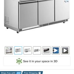 3 Door Refrigerated Cold Table 