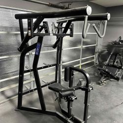 Fettle Fitness Plate Loaded High Lat Pull Down Gym Equipment Exercise Weight Machine