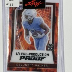 Leaf Pro Set Pre-Productions Proof Devontez Walker RC #1/1 (Sealed)