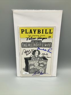 The Tale of the Allergists Wife,2001’, Playbill, X5 Signed by Playwright&Leads, JSA COA