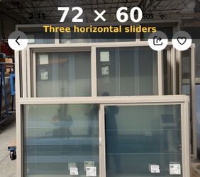 3 Brand New 72 × 60 Horizontal Sliding Windows