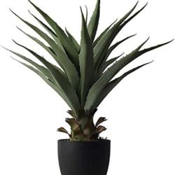 Damomo 27 Inch Sansevieria Feaux Plants Agave Snake Plant