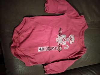 Brand new pink baby onesie-size 6-9 mos